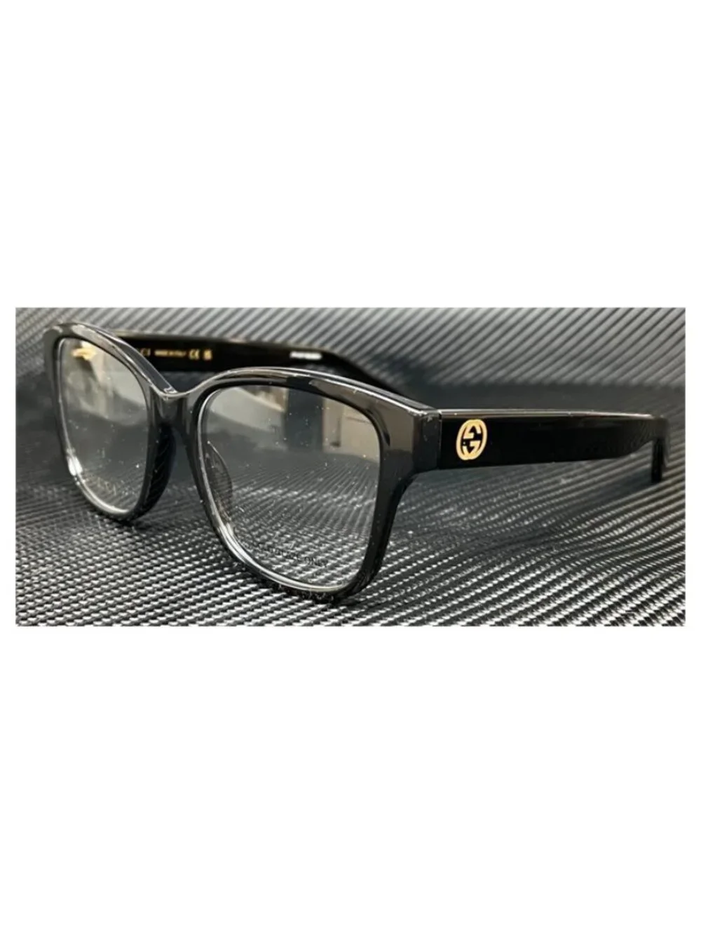 New Gucci Women Black Gold Eyeglasses 54-17-140